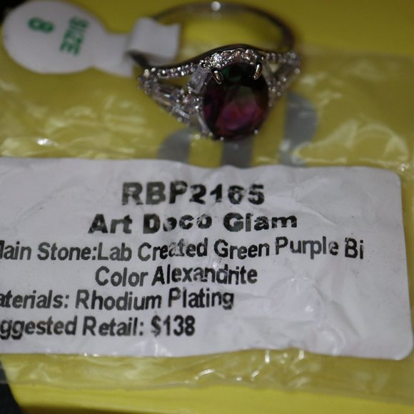 NWT "Art Deco Glam" Bomb Party Size 9 Ring - Picture 7 of 7